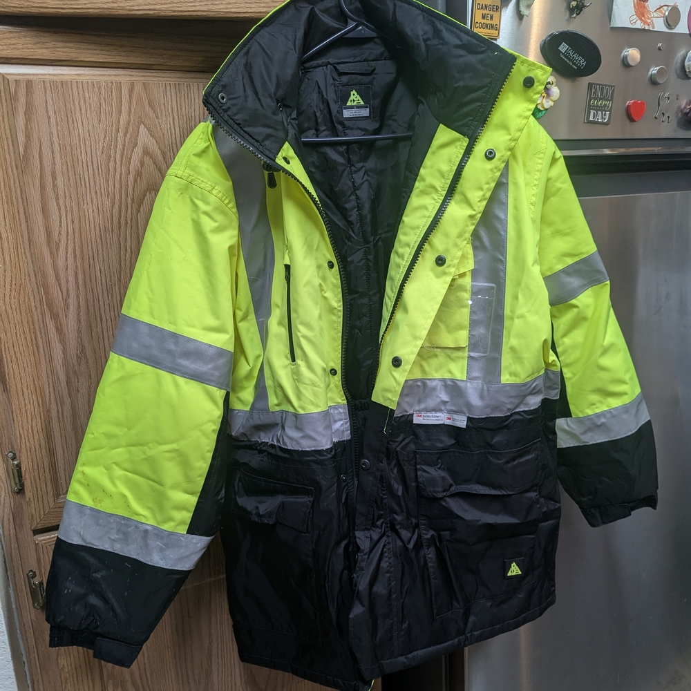 High-Visibility Yellow and Black Jacket